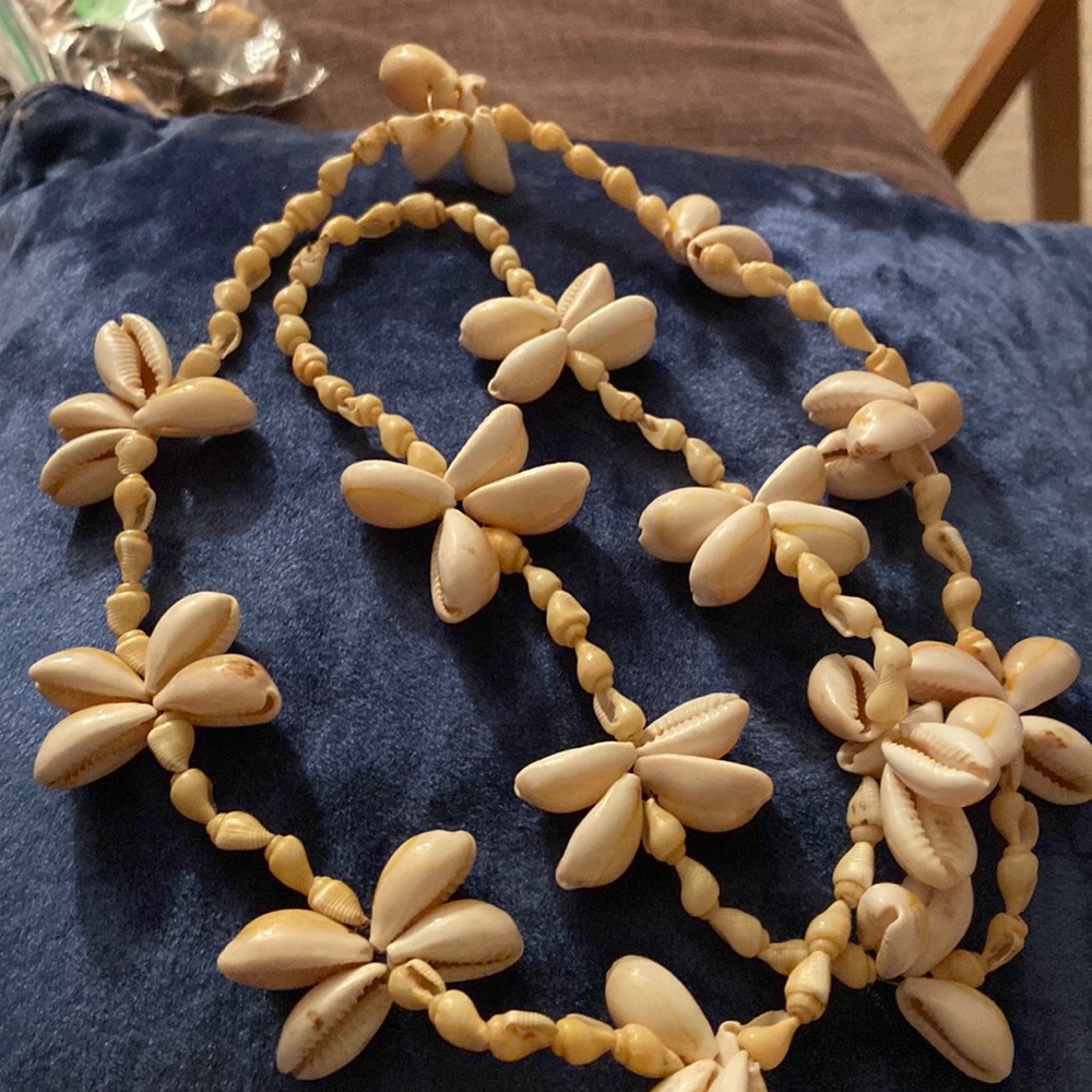Cowrie shell and sea she’ll necklace